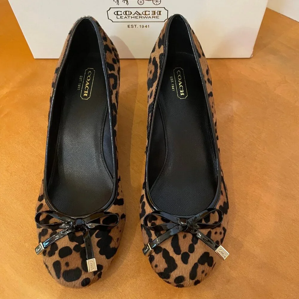 Coach Women's Sz 9M Ocelot print wedge low heels. Never worn outside! - Picture 2 of 7